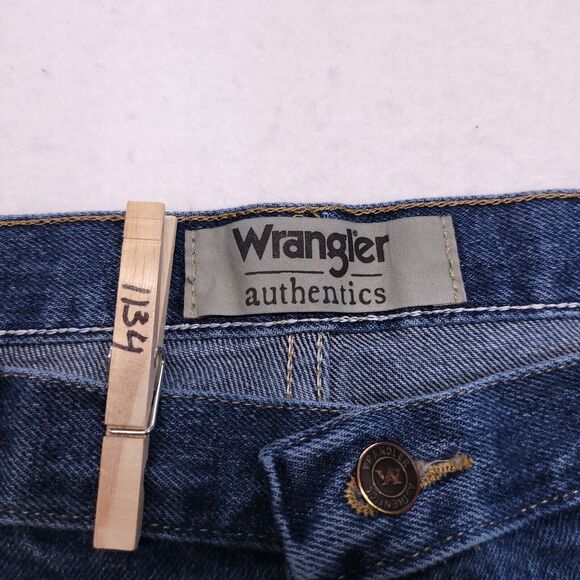 Wrangler Authentics Button Zip Denim Medium Wash Jeans Mens Size 36x30 Blue - Picture 4 of 10